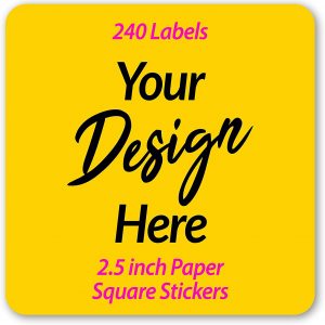 240 Premium Square Custom Stickers