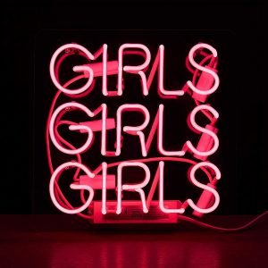 "Girls, Girls, Girls" Neon LED Sign