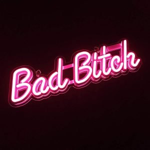"Bad Bitch" Pink Neon LED Sign
