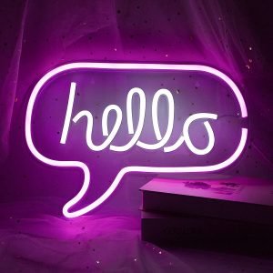 "Hello" LED Neon Sign
