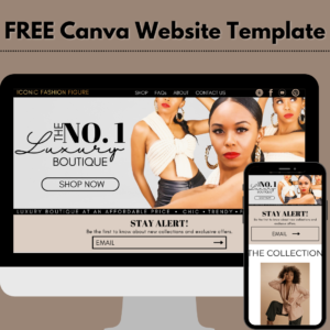 2024 Free Website Template for Canva